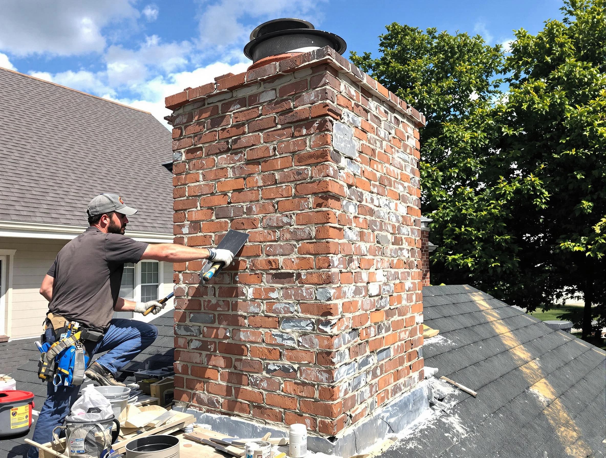 Completed chimney rebuild by Sandy Chimney Sweep in Sandy, UT