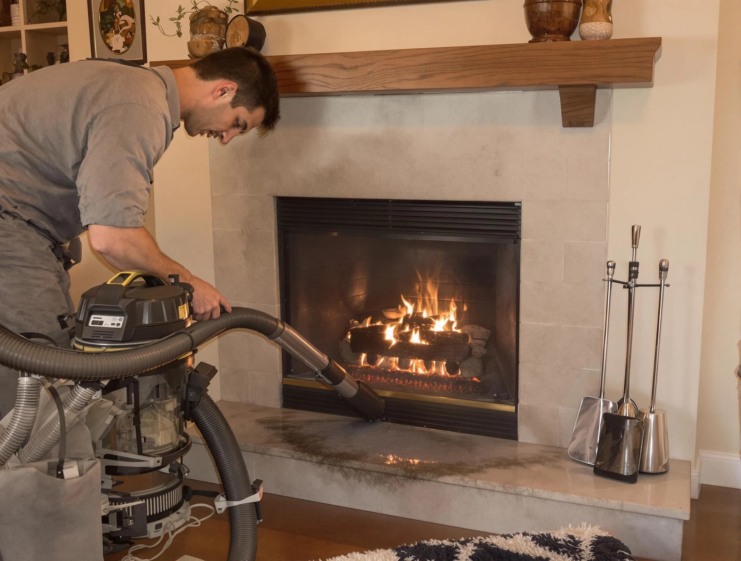 Routine fireplace upkeep by Sandy Chimney Sweep in Sandy, UT