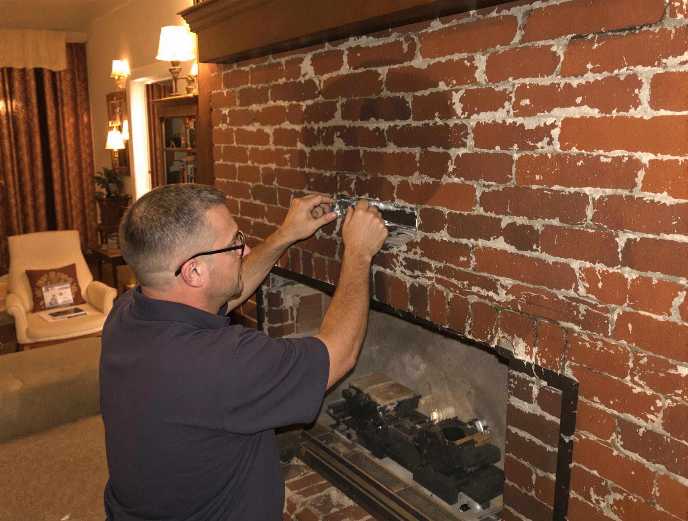 Sandy Chimney Sweep expert fixing a fireplace in Sandy, UT