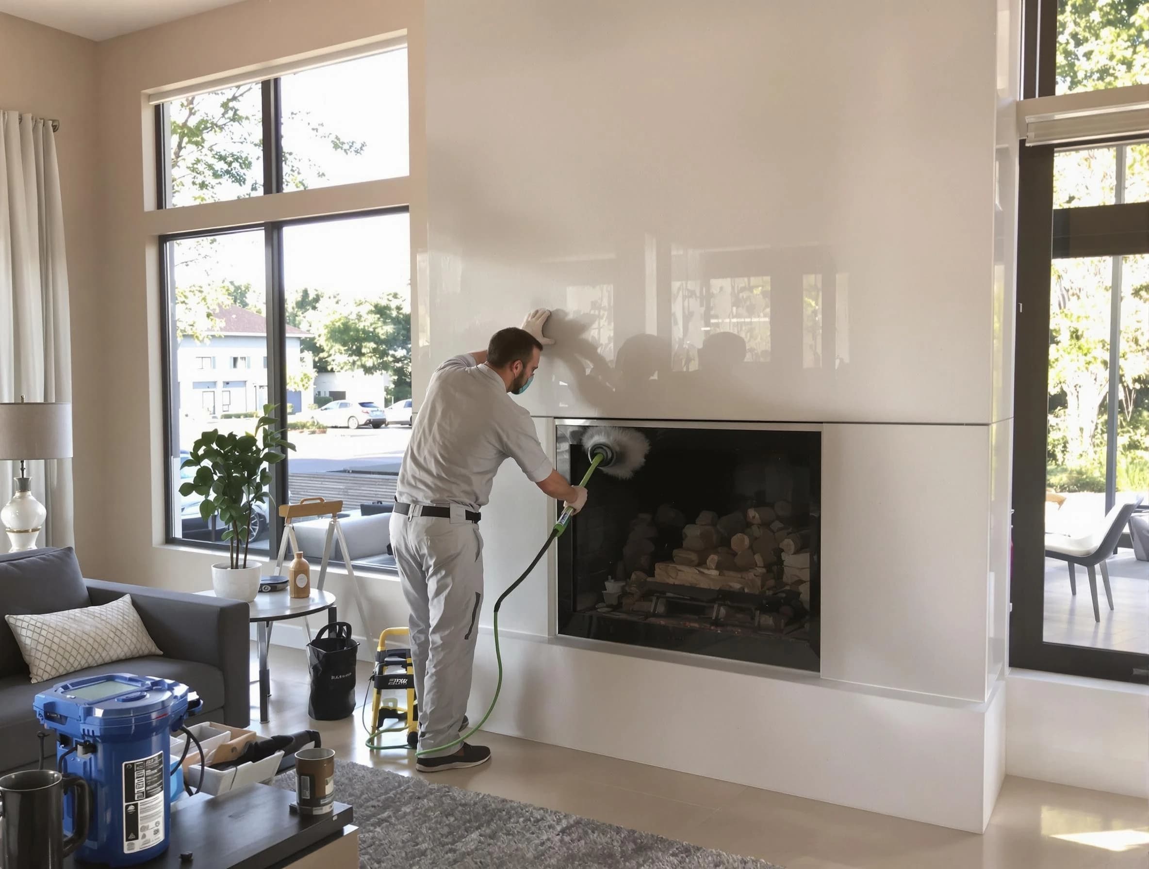 Sandy Chimney Sweep performing thorough soot removal in Sandy, UT