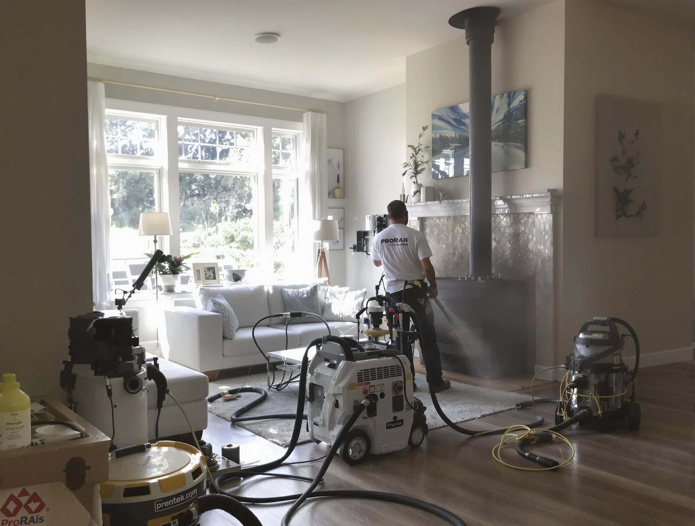 Soot removal service by Sandy Chimney Sweep for a fireplace in Sandy, UT