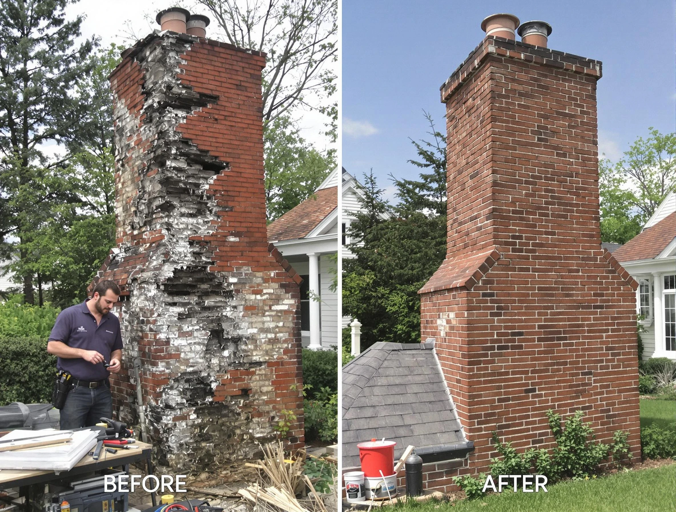 Sandy Chimney Sweep performing a full chimney restoration in Sandy, UT
